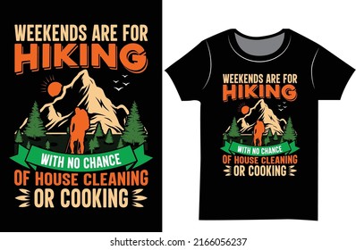Mountain Hiking t shirt design. Hiking t-shirt design for men.