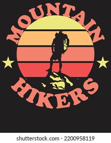 Mountain hiking t-shirt design for all man and woman