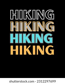 Mountain Hiking Typography T shirt Design