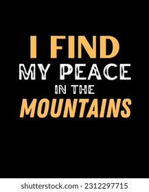 Mountain Hiking Typography T shirt Design