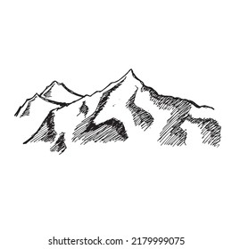 diseño vectorial de dibujo de montaña