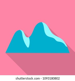 Mountain hill icon. Flat illustration of mountain hill vector icon for web design