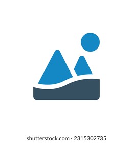 Mountain or hill icon vector illustration