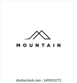 MOUNTAIN HILL LOGO DESIGN, ADVENTURE LOGO WITH SIMPLE AND GEOMETRIC STYLE