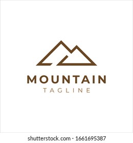 mountain hill logo design, ADVENTURE LOGO WITH SIMPLE AND GEOMETRIC STYLE