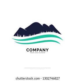 Mountain, Hill - logo design template. creative sign. Universal vector icon. - Vector