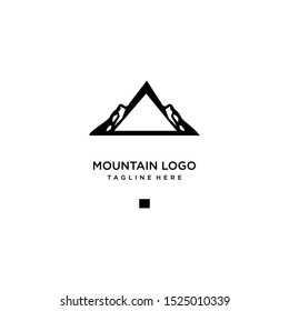 
Mountain hill logo design, vector illustration.