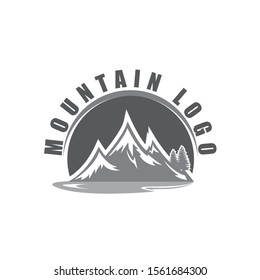 mountain hill logo design, vector illustration. modern style.
