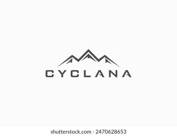 Mountain hill logo design vector