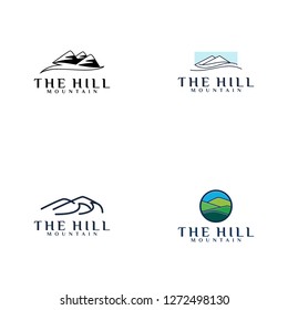 Mountain HIll logo template. Stable, farm,Valley,Company.