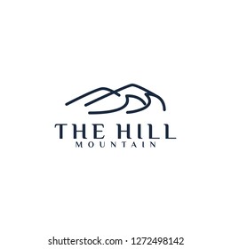 Mountain HIll logo template. Stable, farm,Valley,Company.