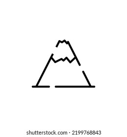 Mountain Hill Mount Peak Dotted Line Stock Vector (Royalty Free ...