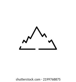 Mountain, Hill, Mount, Peak Dotted Line Icon Vector Illustration Logo Template. Suitable For Many Purposes