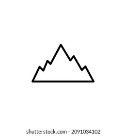 Mountain, Hill, Mount, Peak Line Icon, Vector, Illustration, Logo Template. Suitable For Many Purposes.