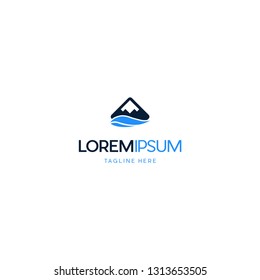 Mountain Hill Panorama Abstract Nature Creative Silhouette Business Modern Logo