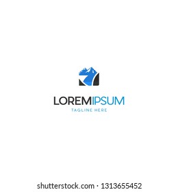 Mountain Hill Panorama Abstract Nature Creative Silhouette Business Modern Logo