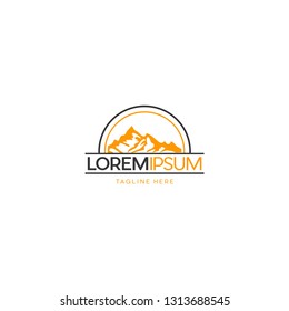 Mountain Hill Panorama Abstract Nature Creative Silhouette Business Modern Logo