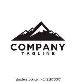 Mountain or hill or Peak logo design vector. Camp or adventure icon, Landscape symbol and can be used for travel and tourist brands. Modern minimalist and simple style. EPS 10.