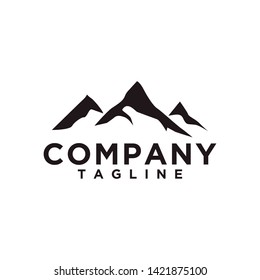 Mountain or hill or Peak logo design vector. Camp or adventure icon, Landscape symbol and can be used for travel and tourist brands. Modern minimalist and simple style. EPS 10.