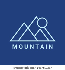 Mountain or hill or Peak logo design vector