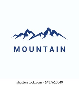 Mountain or hill or Peak logo design vector