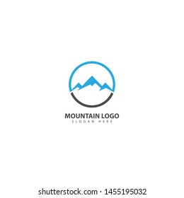 Mountain or hill or Peak logo design vector