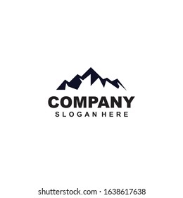 Mountain or hill or Peak logo design vector. Camp or adventure icon, Landscape symbol and can be used for travel and tourist brands.