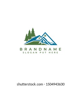 Mountain or hill property logo/identity design template