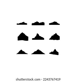 mountain hill silhouette creative design