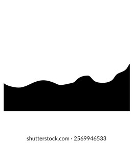 Mountain and hill silhouette illustration