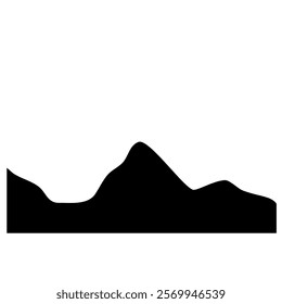 Mountain and hill silhouette illustration