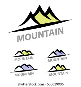 mountain hill simple symbol vector