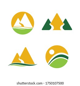 Mountain Hill Simple Unique Icon Symbol Logo For Business. Vector Isolated.