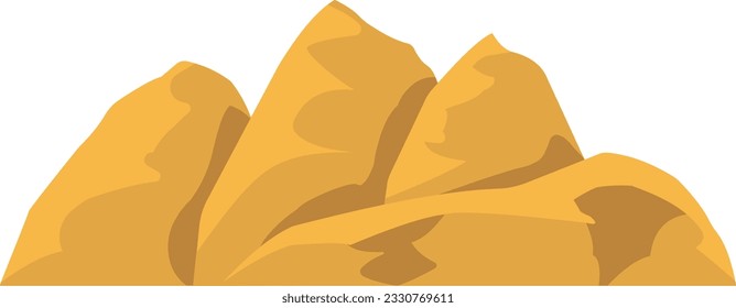 Mountain hill vector illustration of beautiful landscape of mountain