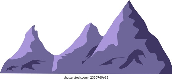 Mountain hill vector illustration of beautiful landscape of mountain