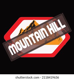 Mountain hill vector t shirt design