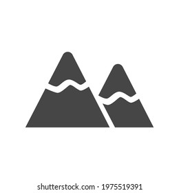 Mountain Hills Icon Black and White Vector Graphic