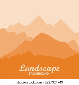 Mountain hills landscape background vector 