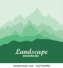 Mountain hills landscape background vector 