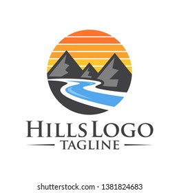 Mountain Hills Logo Design Template