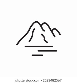 mountain hilly icon sign vector