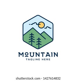 Mountain, Hipster Adventure Traveling logo design inspiration