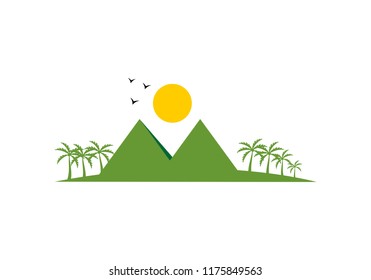 Mountain, holiday logo