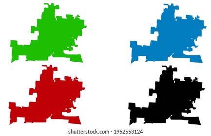 Mountain Home City Map Silhouette Design Stock Vector (Royalty Free ...