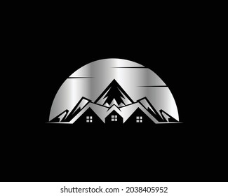 Mountain Home Logo Design Template.