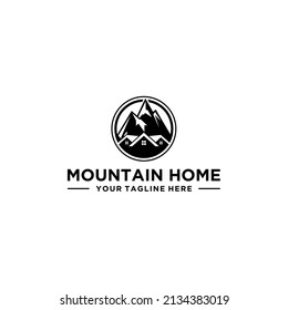 Mountain home logo design template