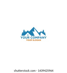 Mountain Home logo design vector