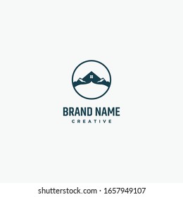 Mountain Home logo Icon template design in Vector illustration 