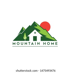 mountain home logo, icon vector illustration
