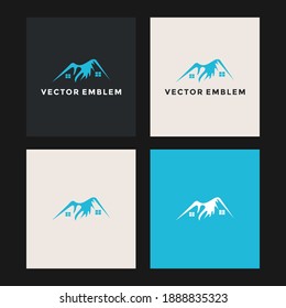 mountain home logo  vector design template